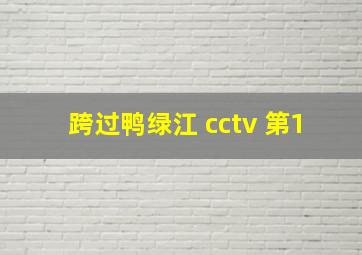 跨过鸭绿江 cctv 第1